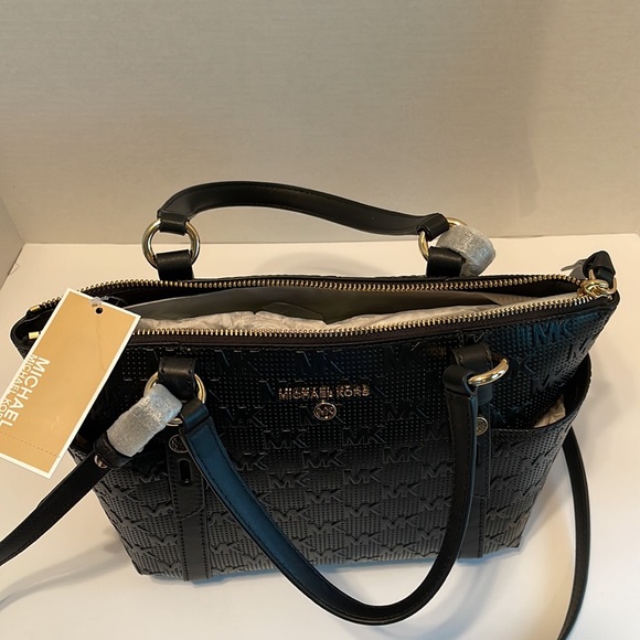 NWT MICHAEL Michael Kors Logo Sullivan Convertible Top Zip Tote - Picture 10 of 16